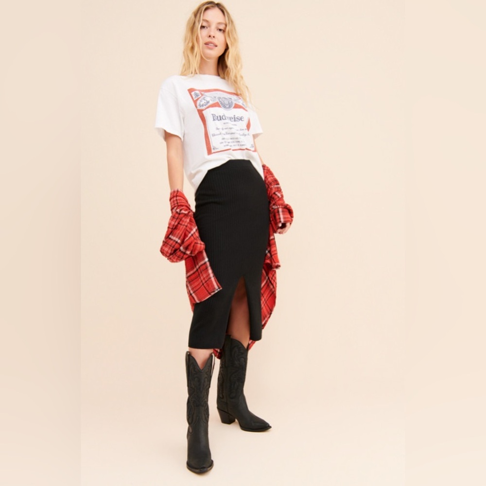 Free People Skyline Midi Skirt | XSmall | Black